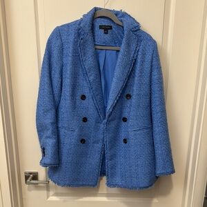 Women's Blue Tweed Blazer Ann Taylor
